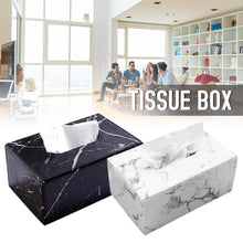 Load image into Gallery viewer, Tissue Cube Box Napkin Holder Box Kitchen Accessory Marble Pattern Tissues Cube Box Holder
