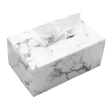 Load image into Gallery viewer, Tissue Cube Box Napkin Holder Box Kitchen Accessory Marble Pattern Tissues Cube Box Holder
